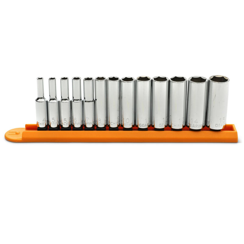 Gearwrench 13 Pc. 1/4in Drive 6 Point Deep Metric Socket