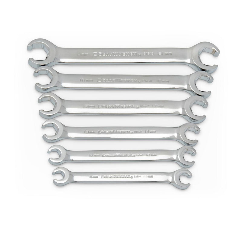 Gearwrench 6 Piece Flare Nut Metric Wrench Set 81906
