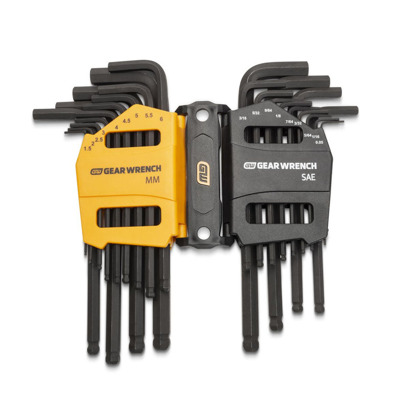 Gearwrench 26 Piece SAE/Metric Ball End Long Arm Hex Key