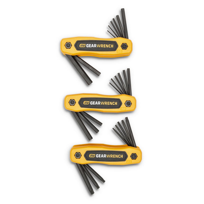 Gearwrench 25 Piece SAE/Metric/Torx Folding Hex Key Set