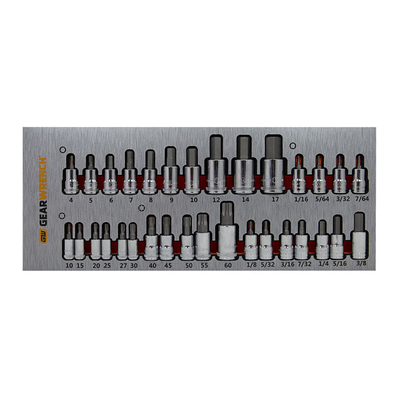 Gearwrench 32 Pc. 1/4in, 3/8in & 1/2in Drive Hex and Torx
