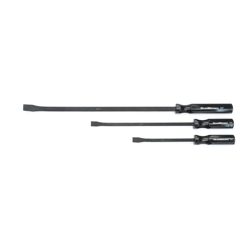 Gearwrench 3 Piece Angled Tip Pry Bar Set 12in, 17in &