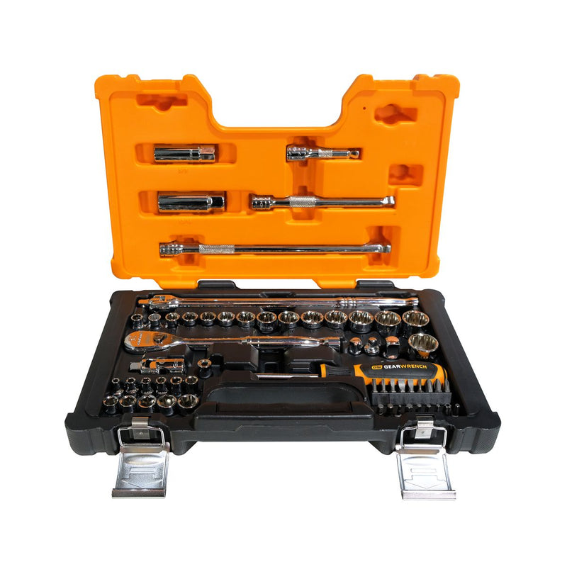 Gearwrench 57 Pc. 1/4in & 3/8in Drive Metric & SAE Socket