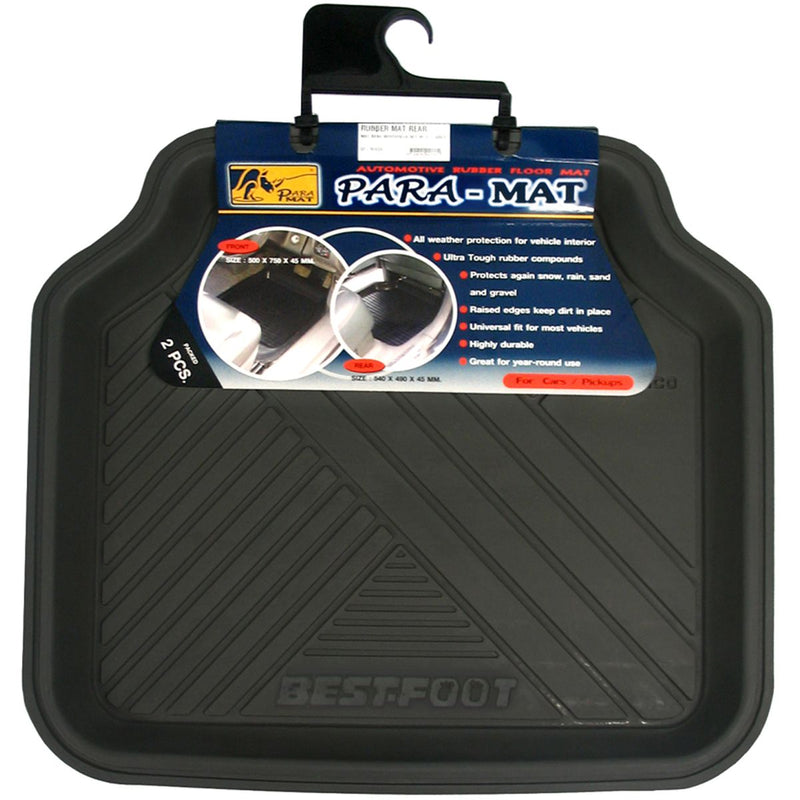 Proflex Mat Rubber Rear Black Best Foot Set Of 2 52-701-2