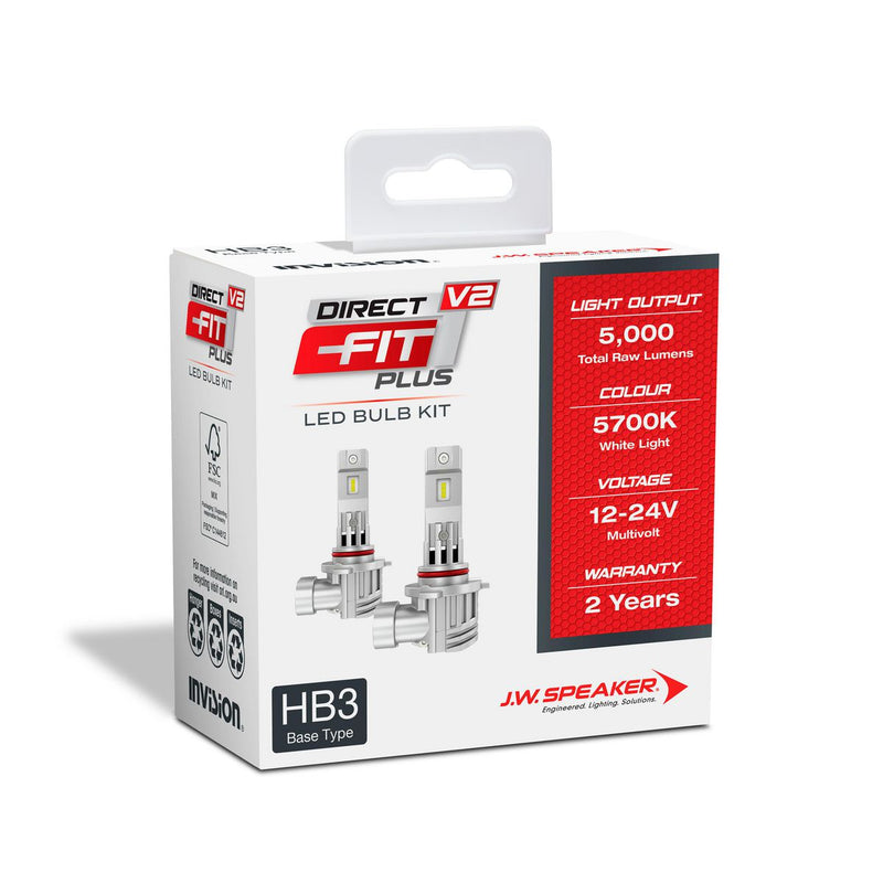 JW Speaker HB3 LED Direct Fit Plus V2 12-24V 5700K 2500lm