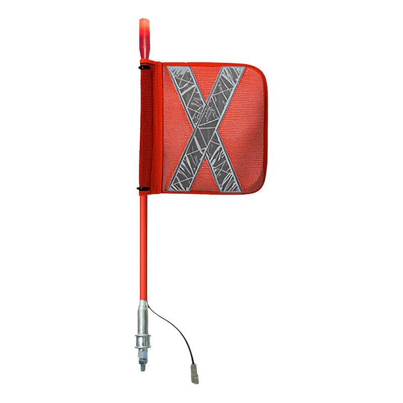 Safety Aerials Australia 0.6mtr Top Red LED Whip 12V/24V