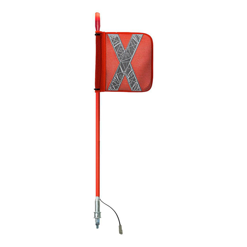 Safety Aerials Australia 0.9mtr Top Red LED Whip 12V/24V