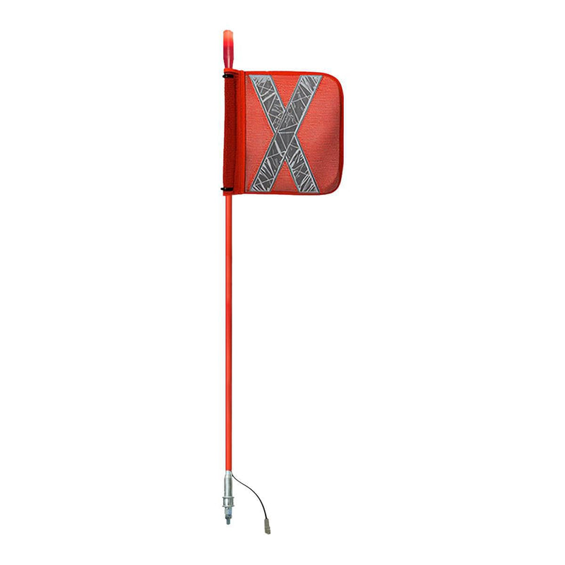 Safety Aerials Australia 1.2mtr Top Red LED Whip 12V/24V