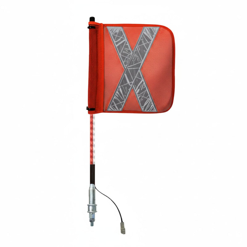 Safety Aerials Australia 0.6mtr Red/White Clear Tube Full