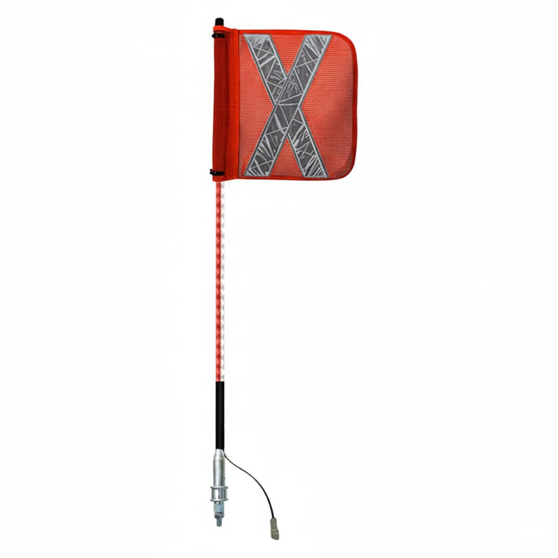 Safety Aerials Australia 0.9mtr Red/White Clear Tube Full