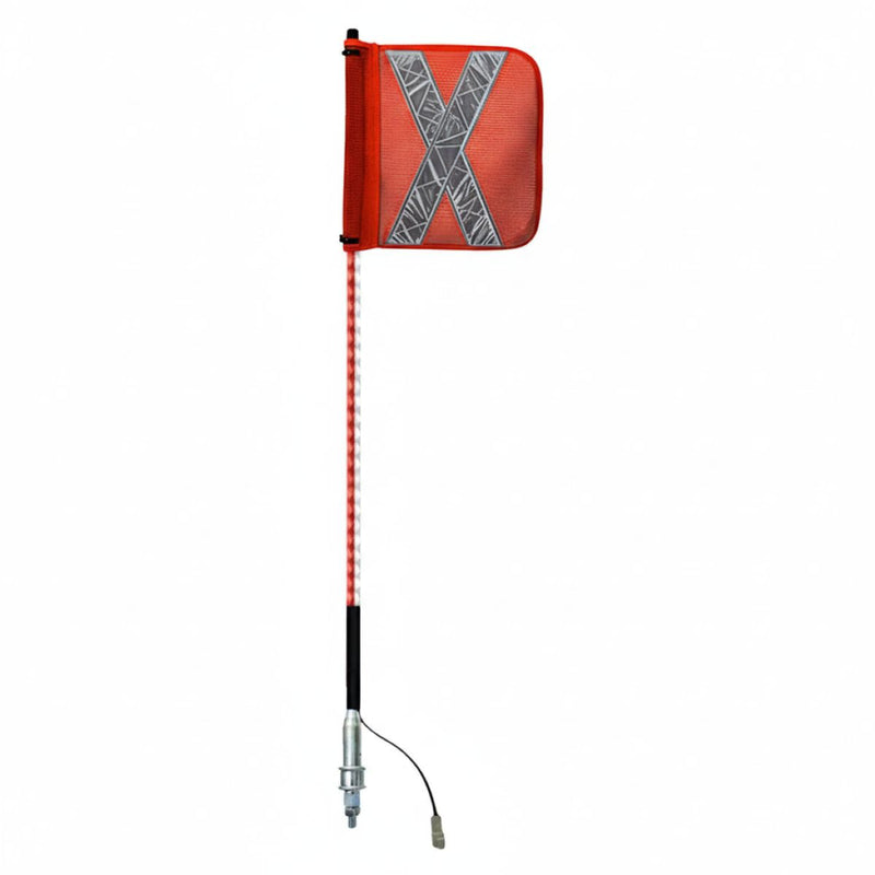 Safety Aerials Australia 1.0mtr Red/White Clear Tube Full