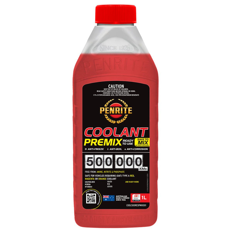 Penrite Red 500,000 KM Coolant PMX 1L COOL500REDPMX001