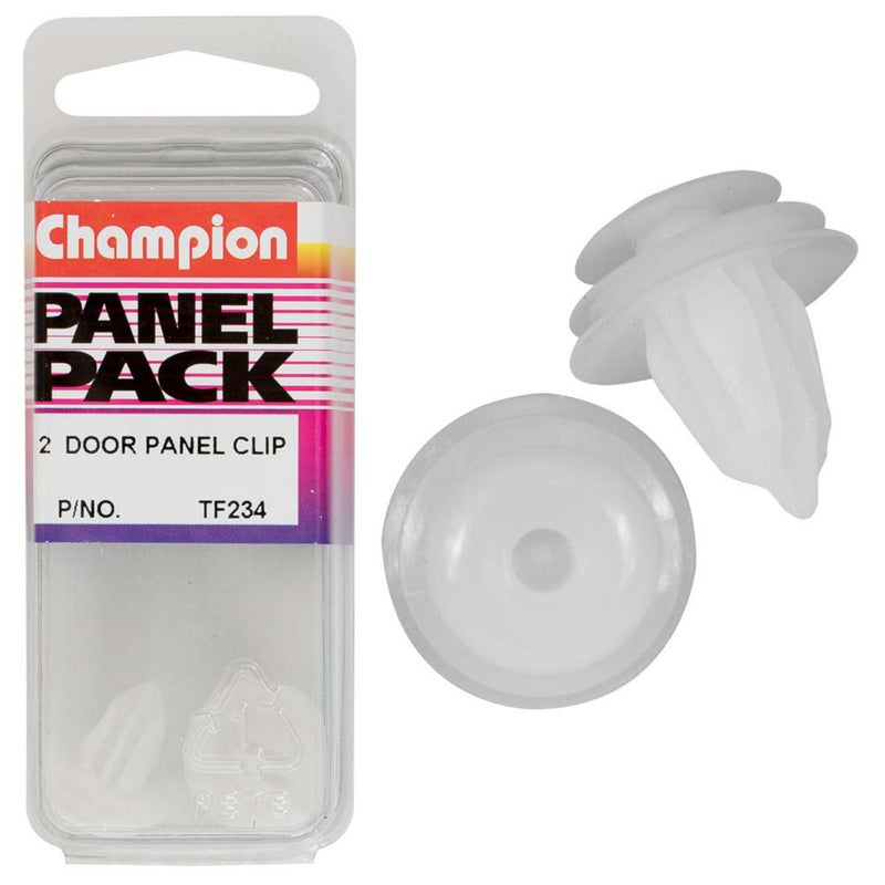 Champion Fasteners Trim Clips-Col: Black-Hole: 9mm-Top