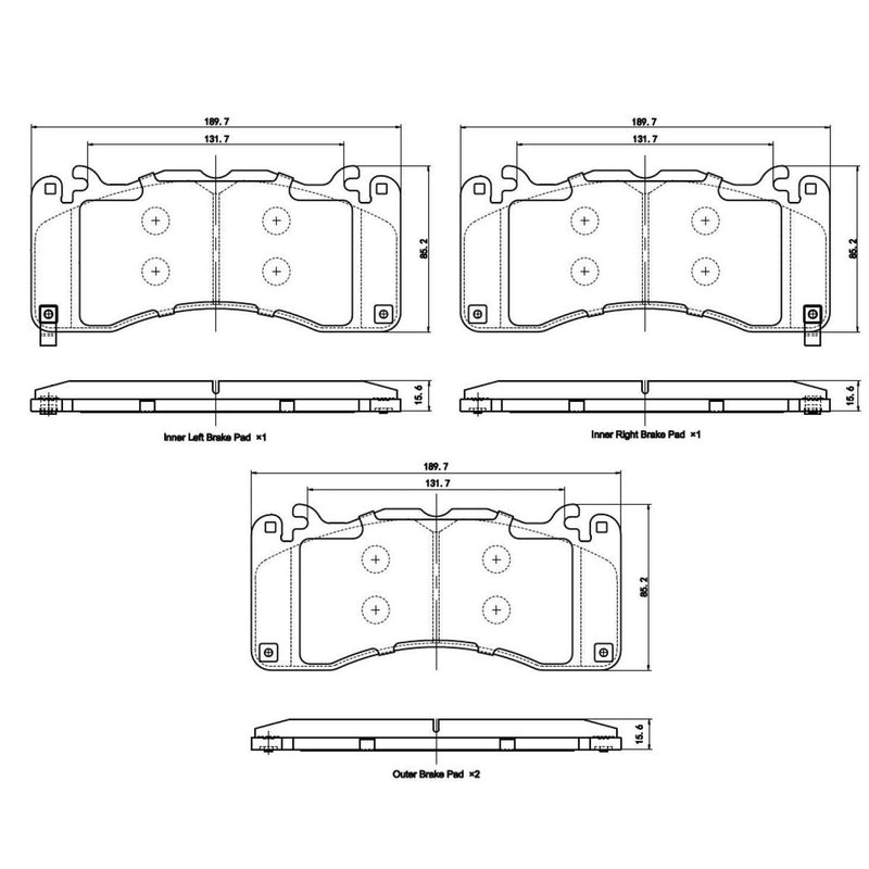 RDA Phantom Ceramic Brake Pad Set RDC2562