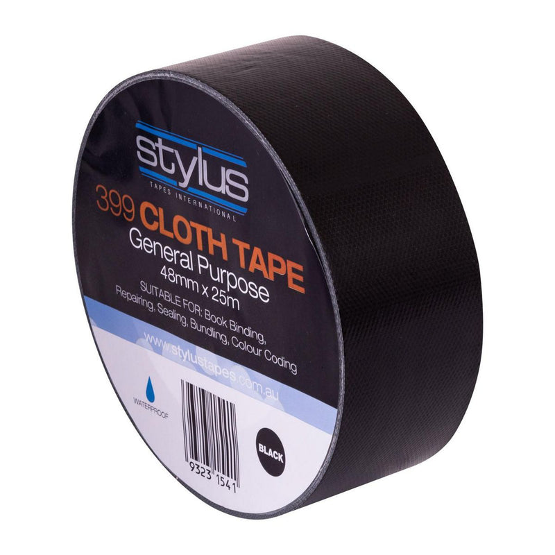 Stylus Cloth Tape 48m x 25m Black 100MH 2804