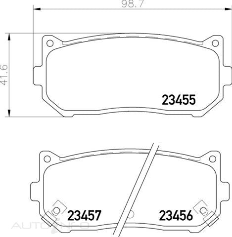 C-Plus Brake Pads Rear Kia Credos 97-On03 - MDB1922