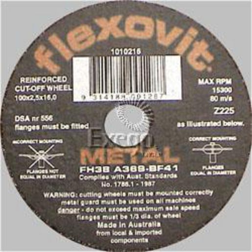 Flexovit Cut Off Disc Met 230X2.5X22.2mm 66252841574