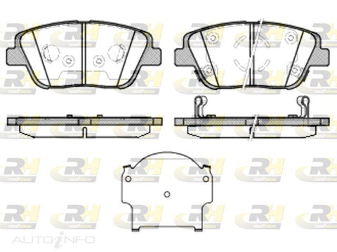 Brakeco Brake Pads Front Hyundai Son 2.0 09-On - RDB1423-02-RH