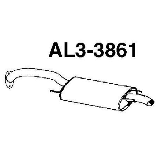 Walker Exhaust Muffler-Exhaust (Use M8637) AL3-3861