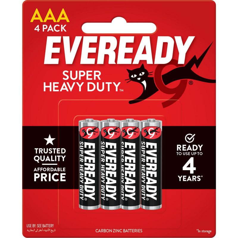 Eveready AAA Battery Super Heavy Duty 4Pk 1212BP4