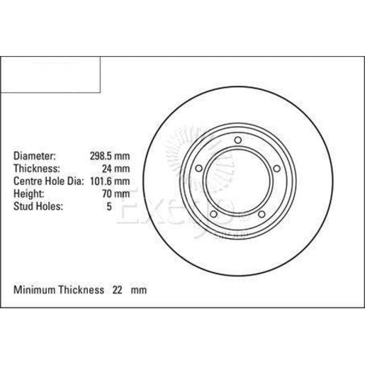 DBA Standard Brake Rotor Single 300mm Front DBA086