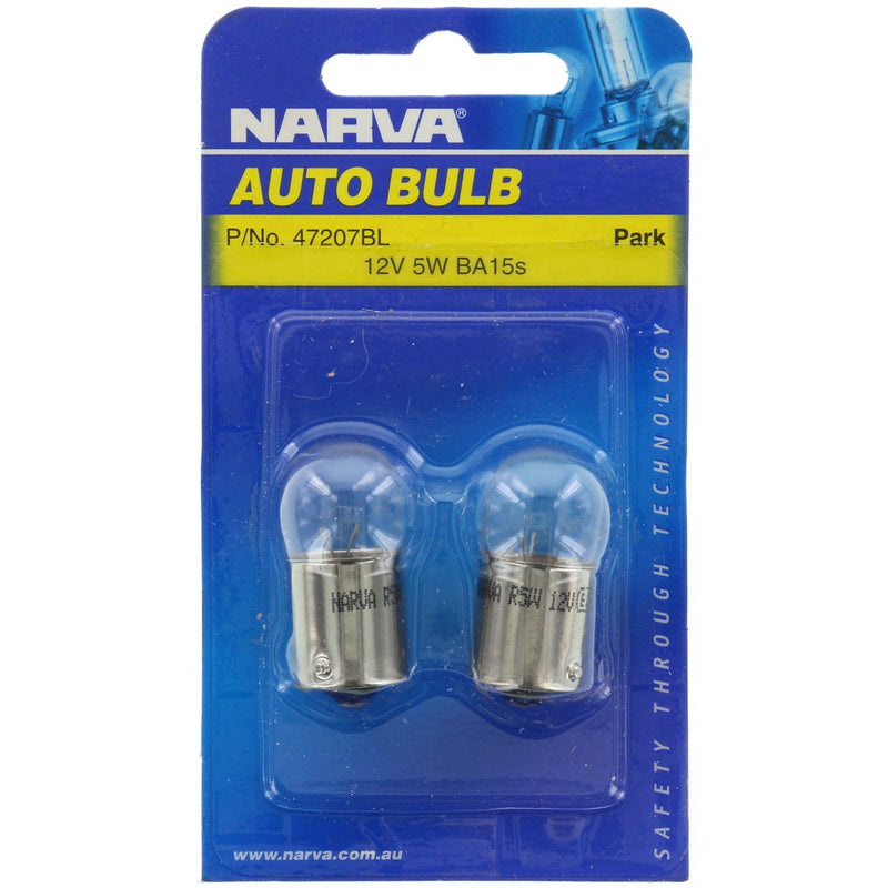 Narva Incandescent Globe 12V 5W BA15S (2Pk Blister)
