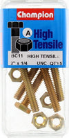 Champion Bolt & Nut Pack UNC 2 x 1/4 BC11