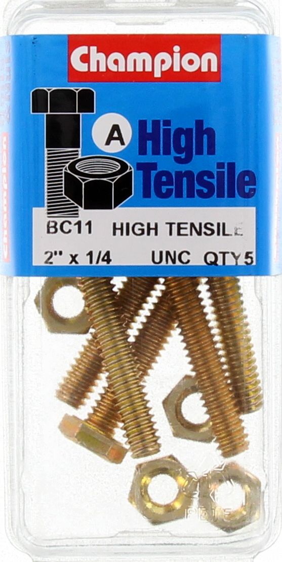 Champion Bolt & Nut Pack UNC 2 x 1/4 BC11