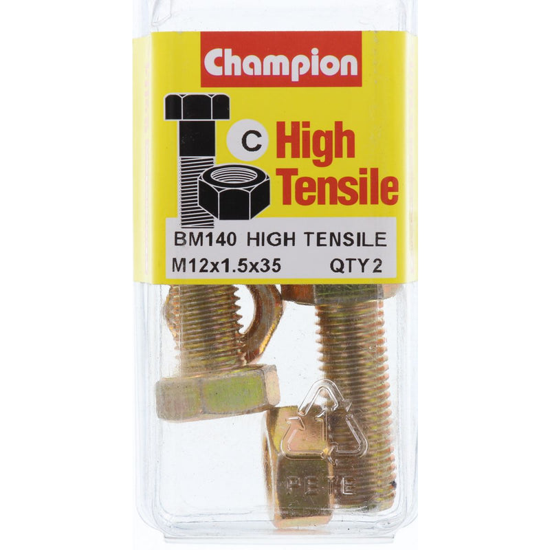 Champion Bolt & Nut Pack Metric M12x1.50 x 35mm BM140