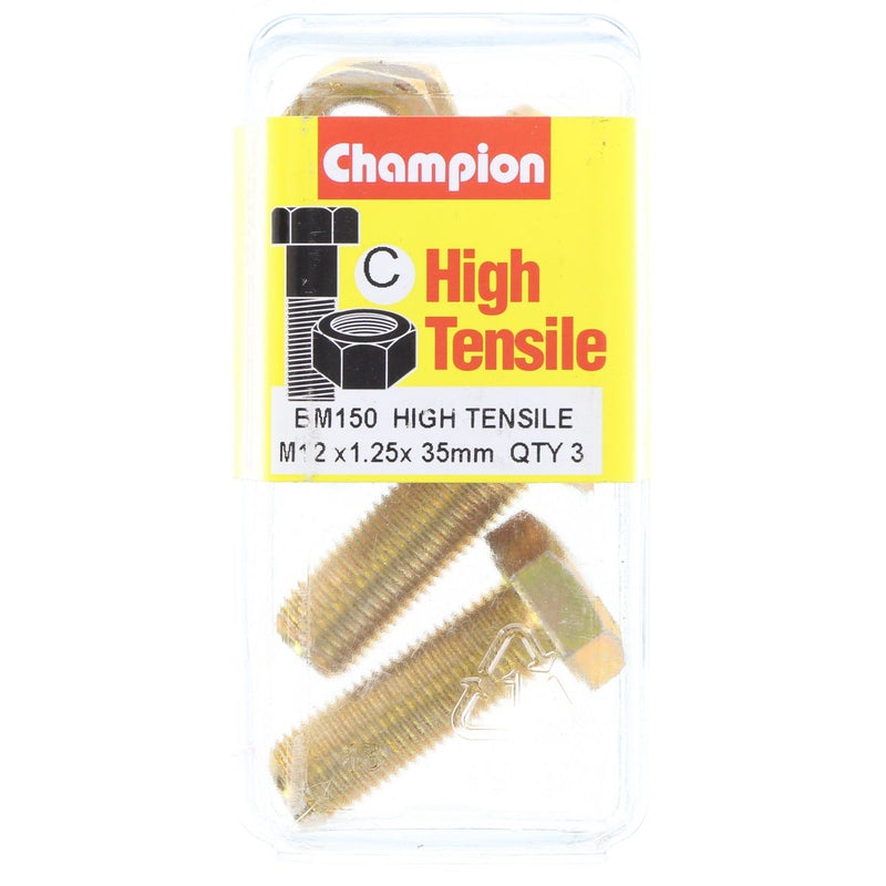 Champion Bolt & Nut Pack Metric M12x1.25 x 35mm BM150