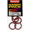Champion Flat Fibre Washer Red No.1 O/S Plug-3/32 5Pk