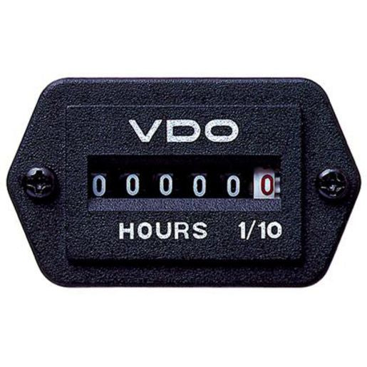 VDO Analogue Hour meter 10/80V 0-99999.9hrs 37x25mm