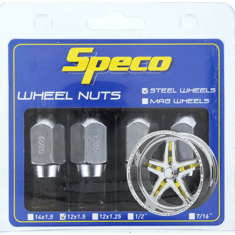 Speco Wheel Nut Set 12x1.5mm 4 Pack WN104