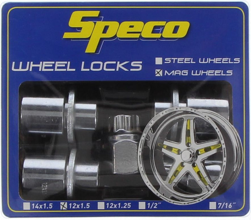 Speco Lock Nut Wheel Set 12x1.5mm 4 Pack WN304