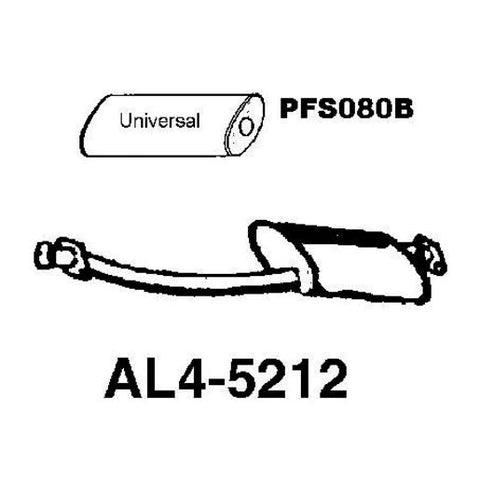 Walker Exhaust Muffler-Centre (Use M4835) AL4-5212