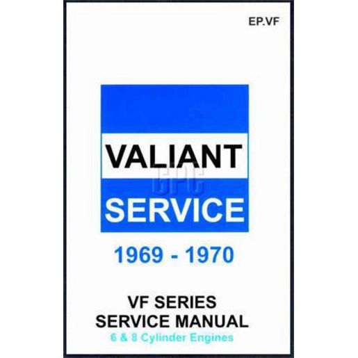 Ellery Publication Valiant 1969-70 Workshop Manual Epvf
