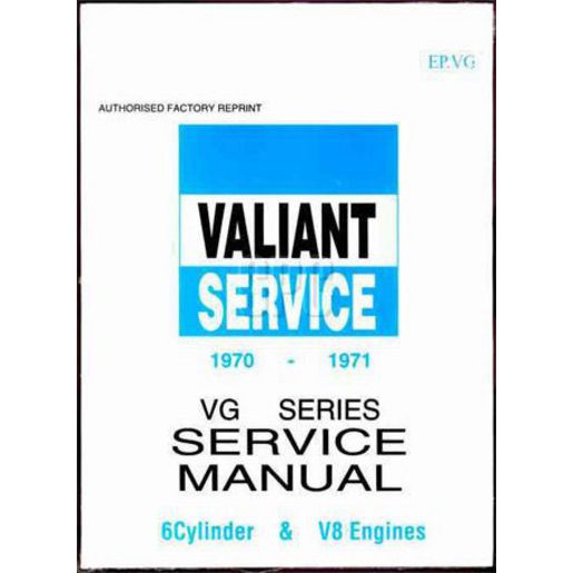 Ellery Publication Valiant 1970-71 Workshop Manual Epvg