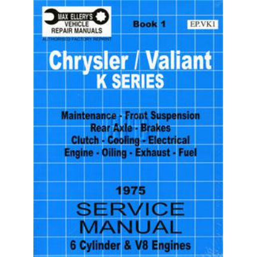 Ellery Publication Valiant 1975 Book 1 Workshop Manual