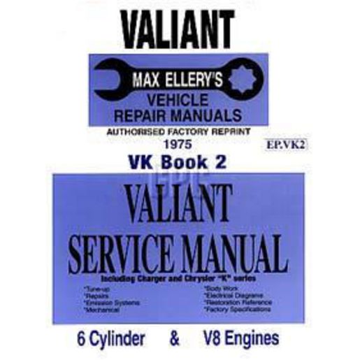 Ellery Publication Valiant 1975 Book 2 Workshop Manual