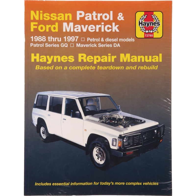 Haynes Repair Manual Suits Nissan Patrol & Ford Maverick