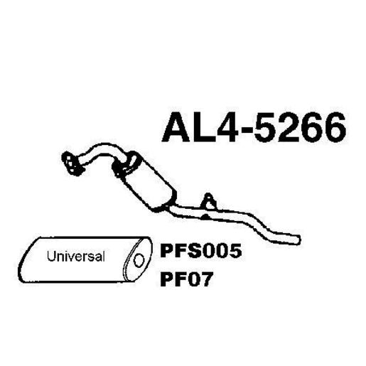 Walker Exhaust Muffler-Rear (Use M6148) AL4-5266