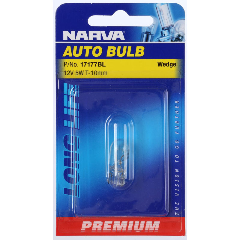 Narva Globe 12V 5W W2.1x9.5D W5W Wedge 17177BL