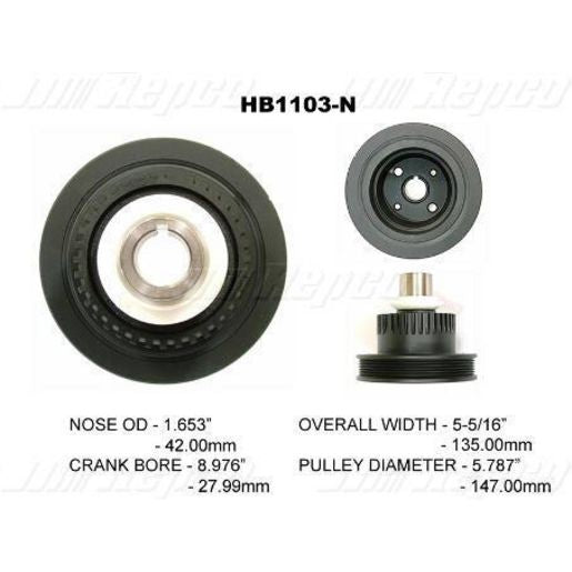 Powerbond OEM Replacement Harmonic Balancer HB1103N