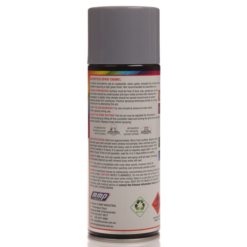 Motortech Aerosol Spray Enamel Primer Grey 250g MT010