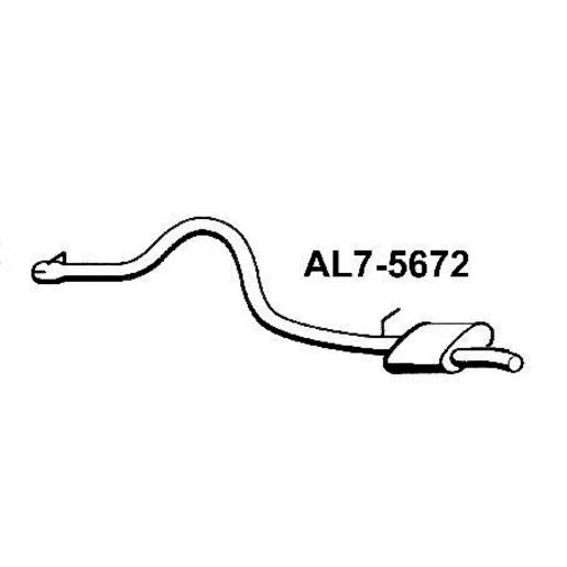 Walker Exhaust Muffler-Rear (Use M4575R) AL7-5672