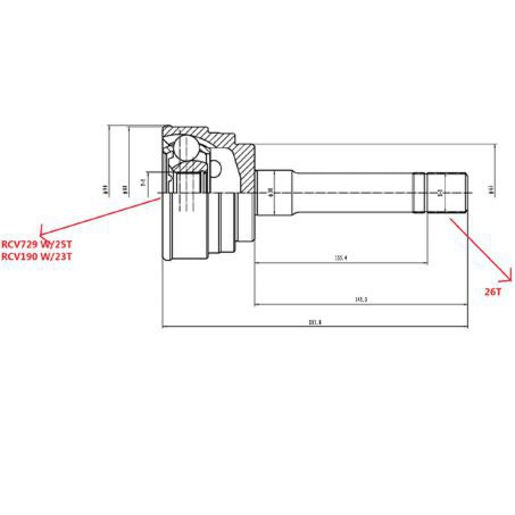 Road Tech CV Joint RCV729