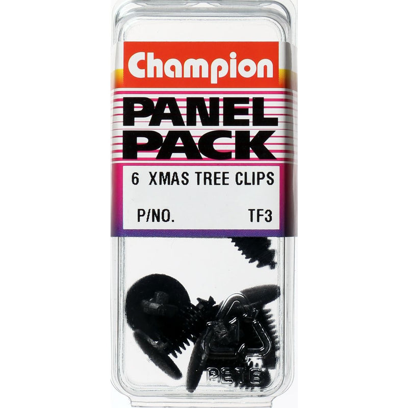 Champion Fasteners Xmas Tree Clip Black Len: 17.2mm Stem