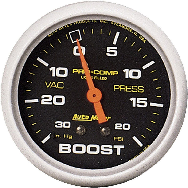 Autometer Pro-Comp 2-5/8in Boost/Vacuum Gauge 30in/Hg