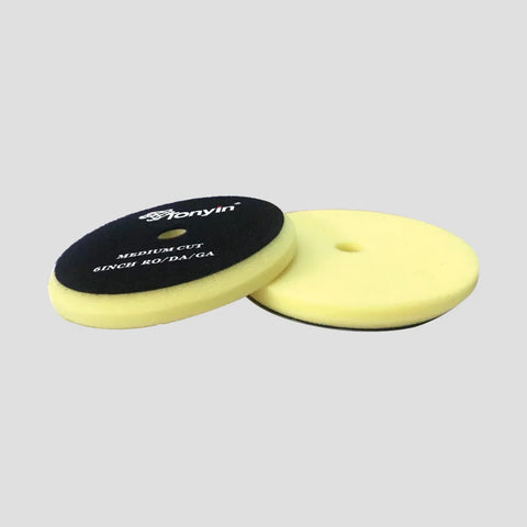 Tonyin 5 Inch Foam Polish Pad (Medium Cut,With Hole) (TP12A)