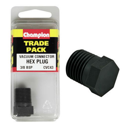 Champion Fasteners Hex Taper Plug Plastic 3/8In Bsp CVC43